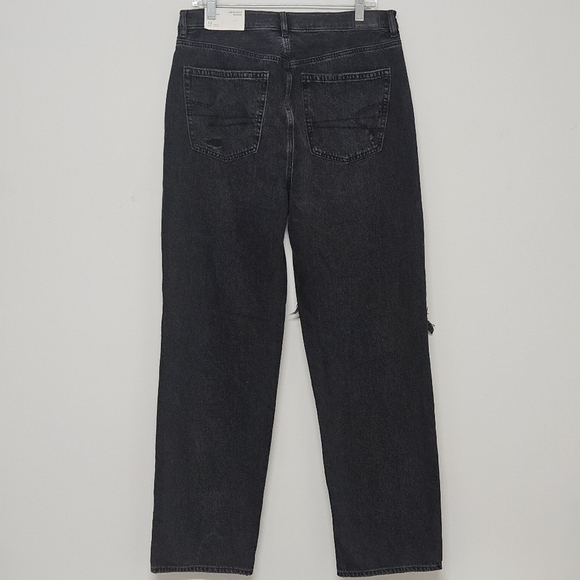30 AMERICAN EAGLE OUTFITTER DESTROYED DISTRESSED BAGGY MOM JEANS WOMEN'S SIZE 12 - Picture 4 of 4